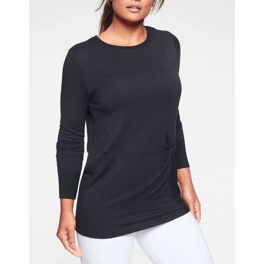Athleta Nirvana Twist Front Clarity Sweatshirt Tunic Top Women S Activewear Soft